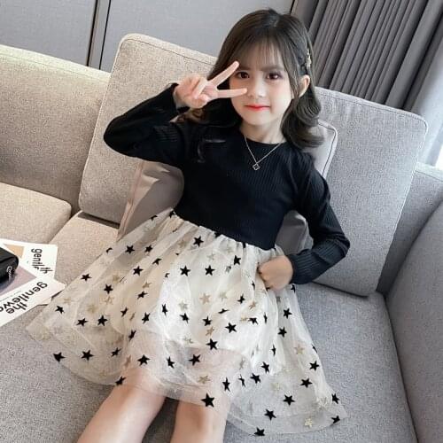 Girl dress 2021 spring cartoon casual full sleeves Leopard Print kids children girls princess dress pink yellow blue 2-13 years