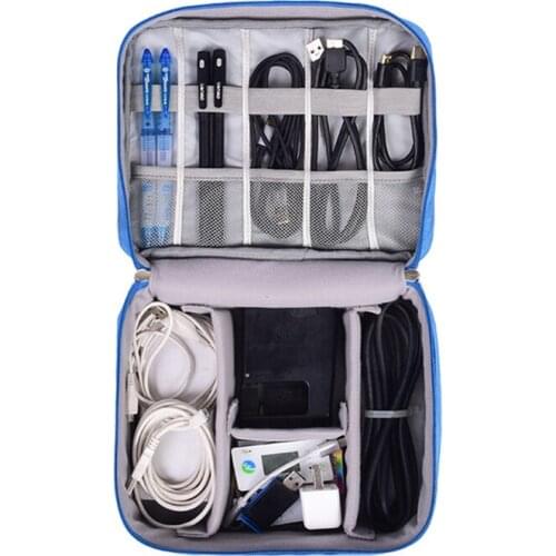 Portable Usb Data Cable Organizer Storage Bag For Power Bank Headphone Storage Box Travel Digital Products Organizer