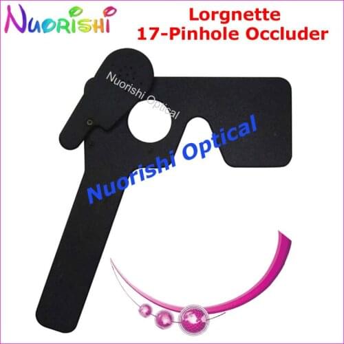 205E Professional Ophthalmic Lorgnette 17 Pinhole Black Plastic Vision Test Eye Occluder Free Shippping