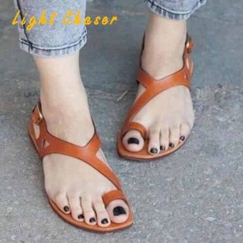 Summer Womens Sandals Outdoor Leisure Flat Beach Sandals Soft And Comfortable Flip-flops Ladies Sandals Women Word Slippers