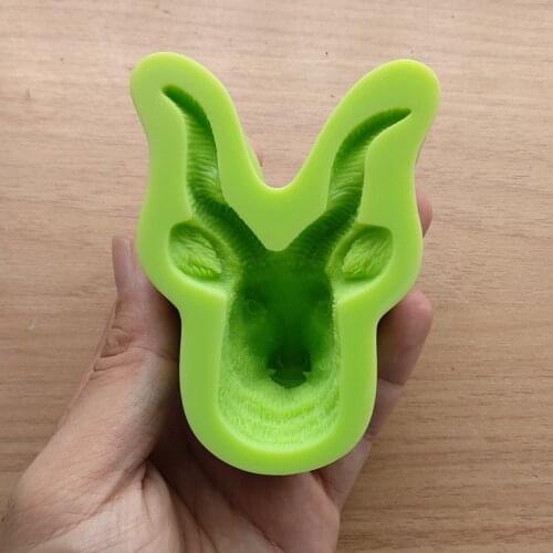 NEST Goat Head Shape Silicone Soap Mold Chocolate Pastry Tool Fondant Cake Decorating Arts and Crafts Moulds SQ1898
