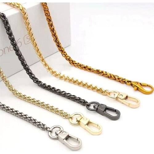 60-120cm Handbag Metal Replace Chains Shoulder Bag Strap DIY 5mm Lantern Chain Bag Handles Bag Chain Hardware Accessories