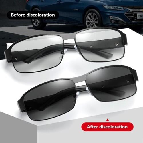 New Mens Photochromic Polarized Sunglasses Men Driving Chameleon Sun Glasses Change Color Shades For Man Day And Night UV400