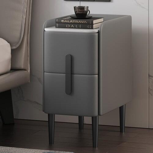 Modern Bedside Cabinet Light Luxury Simple Bedside Table Mini Solid Wood Storage Cabinet Night Stands for Bedroom Furniture