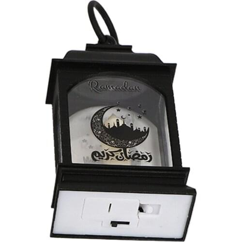 Led Light Decoration Lights Lantern Small Flower Accessories Eid Moon-shaped Mubarak Desktop Decorations Muslim Ramadan Lamps