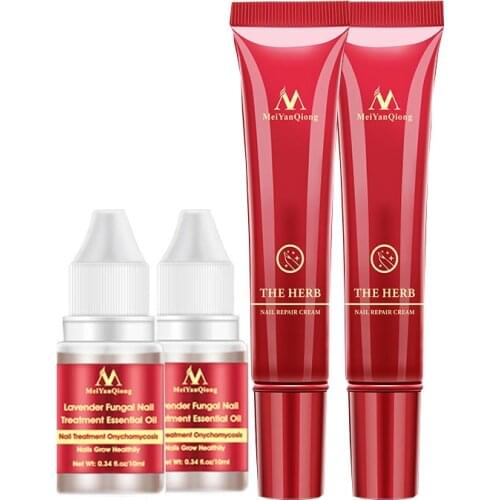 4pcs Meiyanqiong Fungal Nail Treatment Serum Remove Onychomycosis Cream Anti Infection Nail Repair Essence Nail Fungal Care