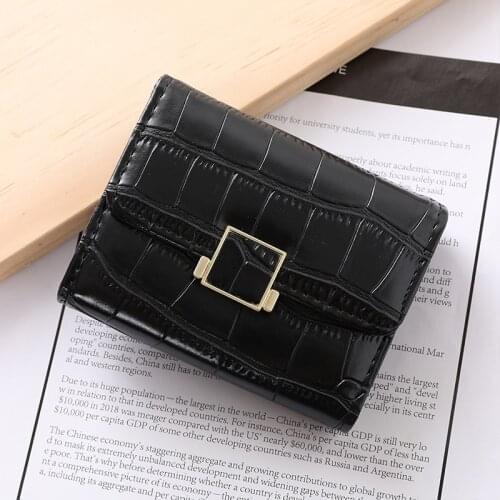 Vintage Ladies Card Holder Buckle Wallets for Women Driver License Bags Business Credit Card Pockets Organ Coin Purses tarjetero