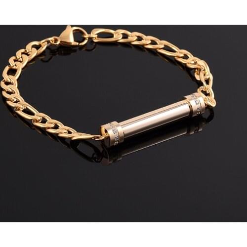 Top Quality 316L Stainless Steel Cremation Jewelry Fashion Funeral Memorial Ashes Urn Bracelet for Women Charms Accessories