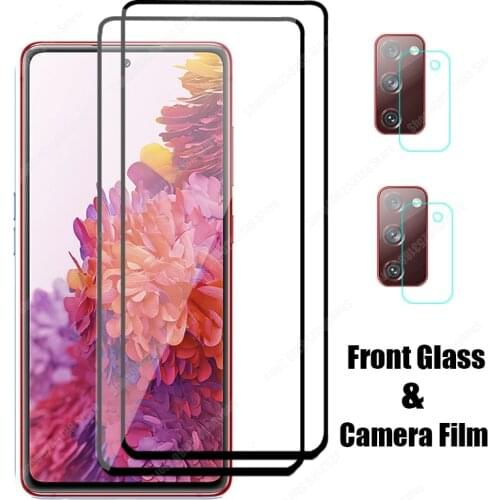 2 Pcs Camera Protector & Front Protective Glass For Samsung Galaxy S20 FE Screen Glass On For Samsung S20FE Safety Film S 20FE