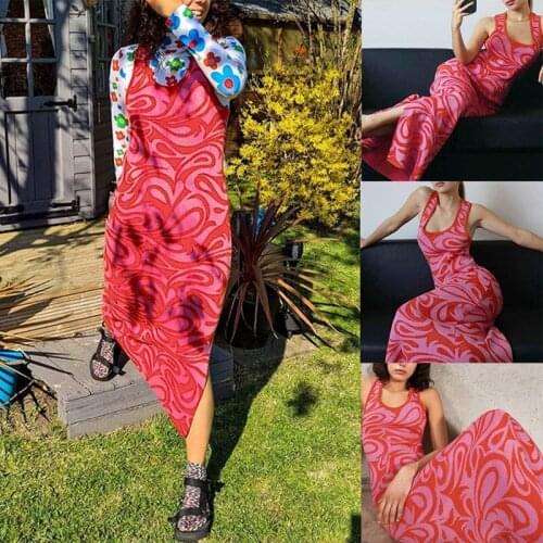 Backless Summer Y2K Midi Knit Dress Women Sleeveless Off Shoulder Beach Split Party Sexy Bodycon Dresses