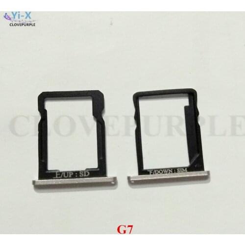 1Set SIM Card Slot Holder Adapter with SD Card Reader Holder Tray Slot Repair Parts for Huawei Ascend G7