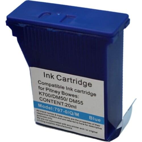 1 Pack Blue Compatible Fluorescent 797-0 Postage Meter Ink for Pitney Bowes 797-0 K700 Mailstation2 K7M0 Postage Meters