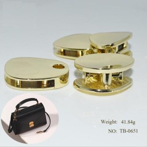 10 PCS/lot) Luggage Handbag Hardware Accessories Alloy Oval Egg Clip Lock