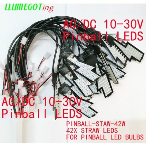 3pcs Super Brightness Thunder Lightning Flash Shape Non polarity AC DC 10V-30V Pinball Game Machine Led Bulb Lamps Lights
