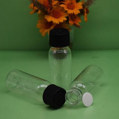 30ML/1OZ PET plastic Bottle with childproof cap,Empty clear Bottle,hard Liquid Bottle,small traveling Jar,mini Bottle 10pcs