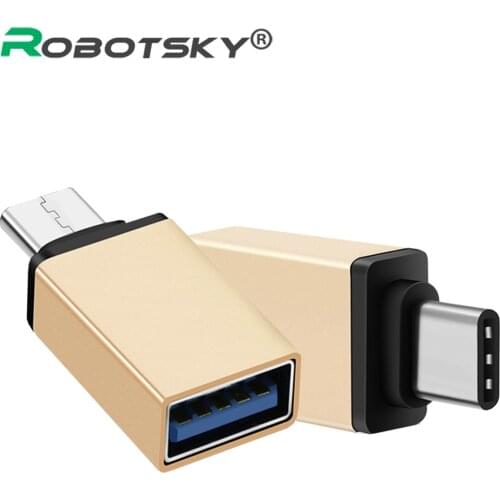 Robotsky USB 3.1 Type C to USB 3.0 Converter USB Type-C OTG Adapter for Chromebook Macbook Huawei P9 Xiaomi 4C Nexus 5X 6P LG G5