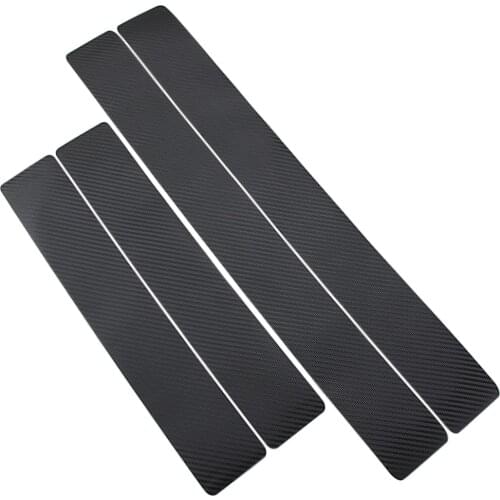 Car Sticker Door Sill Protector Car Styling Carbon Fiber Door Plate Scuff Protection Auto Accessories Door Step Scratch Cover