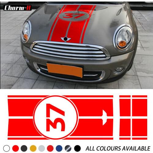Car Hood Trunk Decor for Mini Clubman R55 Bonnet Rear Decals Stripes R56 Stickers Styling Body Kit Accessories