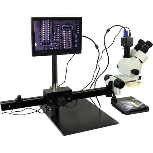 BGA Microscope Best Multi-function Long Arm Move Electronic Digital Display TBK-45L 7-45x Zoom Operating CPU Maintenance Tools