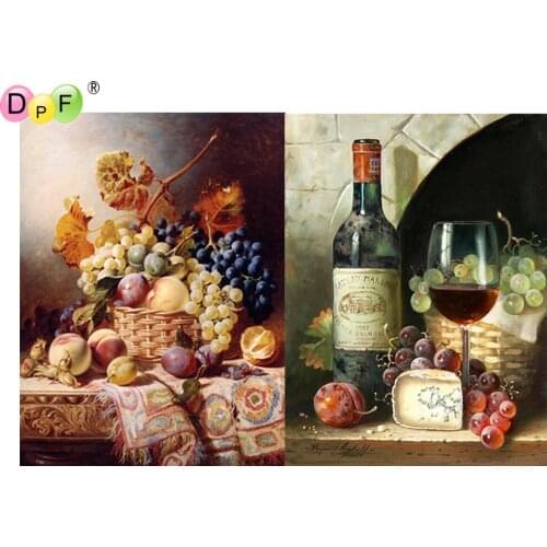 DPF 5D Round/Square full Diamond Painting Cross Stitch winebowl Crafts Diamond Embroidery Mosaic Needlework kits Home Decor