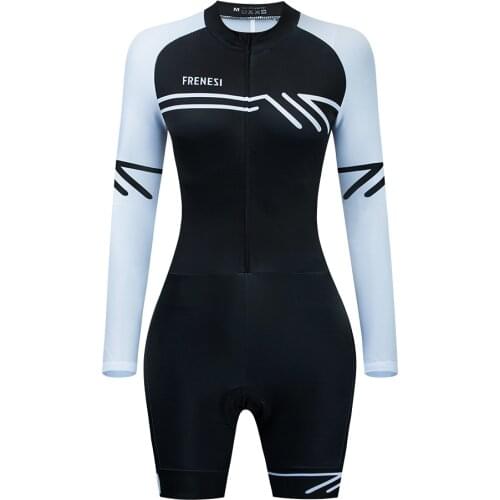 Frenesi 2021 New Cycling Riding Suit Long Sleeve Mountain Women Bodysuit Skinsuit Ladies Racing Bicycle Swimming Sport Jumpsuit
