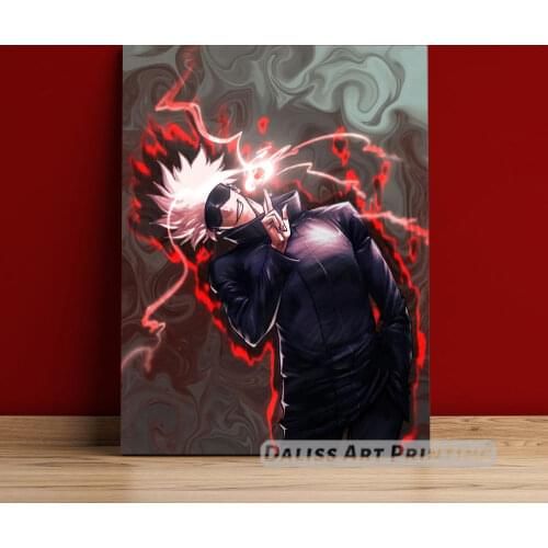 Canvas Anime Gojo Satoru Jujutsu Kaisen Pictures Home Decoration Paintings Poster HD Prints Wall Art Modular Living Room Framed