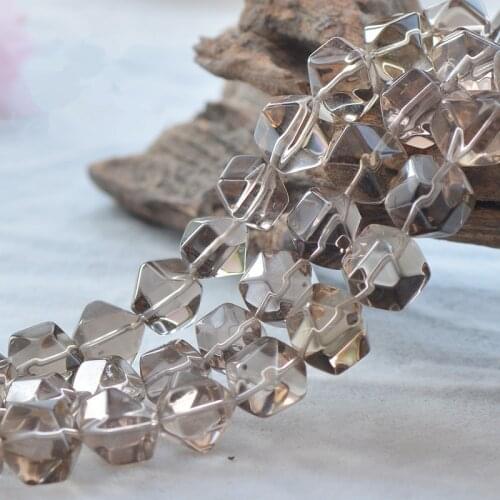 Joanlyn Grade AAA Natural Smoky Quartz Beads Irregular Shape with Facets 12.6 Inch Strand SQ22