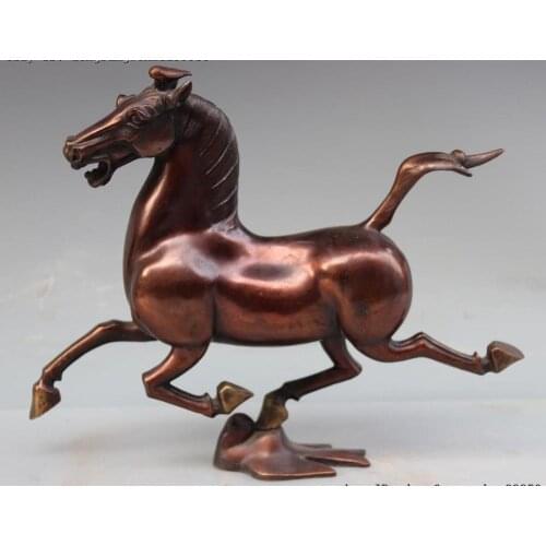Chinese Royal Palace Copper Bronze Horse Swallow Animal Success Running Statue