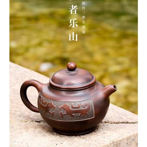 Chinese Traditional Ceramic Teapot Pure Handcraft Beautiful Appearance Household Pu'er Oolong Tea Set High Grade Clay Kettle
