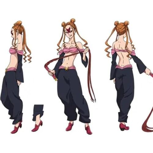 The Seven Deadly Sins Prisoners of the Sky Cosplay Costume The Six Knights Of Balck Gara Sexy Top Bra Uniform Pants Suit L320