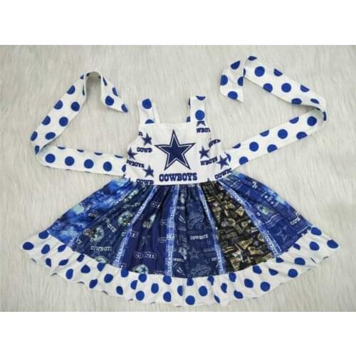 2021Best Selling New Baby Girls Clothes Sleeveless Dress Star Print for Teens Kids Wear