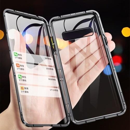 Magnetic Case For Samsung Galaxy S10 S20 plus S10 5G s10e Full Glass Tempered Film Magnet Cover For Galaxy S20 Ultra phone case