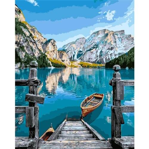 Seascape Acryl Tekenpapier Olieverfschilderij Nummers Voor Volwassenen Home Decoratie Gift 40X50cm Painting By Number Sea View