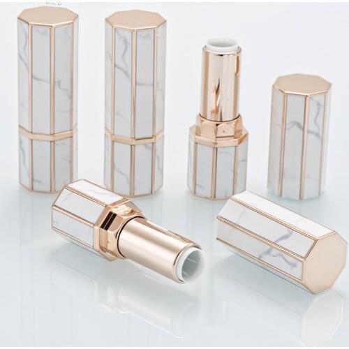 Marble Lipstick Tube 12.1mm Diy Lip Balm Tubes Homemade Lip Stick Travel Beauty Lipstick Balm Containers Empty Lip Gloss Tubes