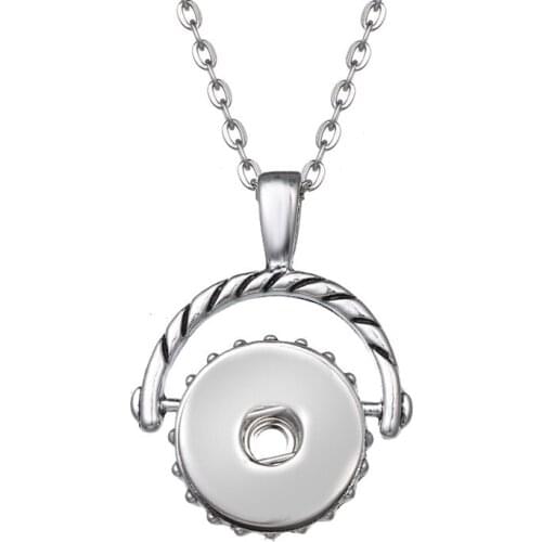 New Fashion Beauty Metal snap pendant necklace 60cm fit 18mm snap buttons snap jewelry wholesale XL0165