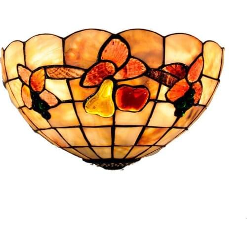 New European Tiffany Style Fruit Half-wall Lamp Modern Simple Shell Shade Aisle Light Bar Cafe Living Room Lighting Fixture W321