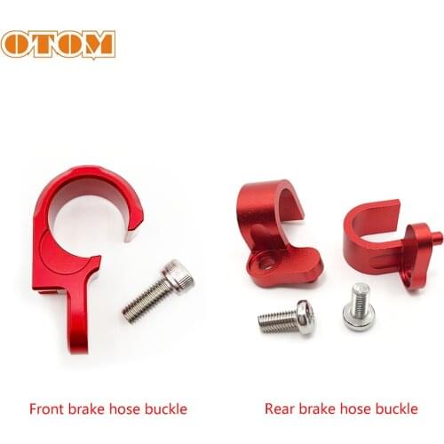 OTOM Motorcycle CNC Front Rear Brake Hose Line Hose Holder Clamp Cable Guide For HONDA CRF CRF250L Dirt Pit Bike Accessories