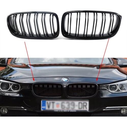Front Bumper Kidney Grill Double Slat Racing Sport Grille for BMW 3 series F30 F31 F35 2011-2019 Car Accessories