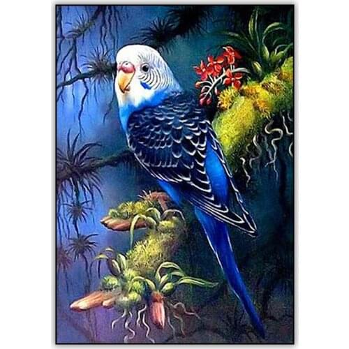 Landscape Diamond Painting Blue Parrot 5d Full Drill Square Dimond Painting Embroidery Cross Stitch Crystal Mosaic Accessories