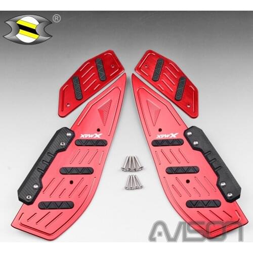 For XMAX300 Foot Pegs XMAX 250 300 Foot Rest Plate Skidproof 2017-2020 Aluminum Alloy Pedal Plate Modified Footrest Footpads