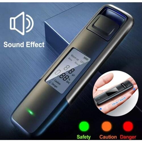 Portable Non-Contact Alcohol Breath Analyzer Drunk Driving Instant Accurate Tester USB Rechargeable Digital Display Detector