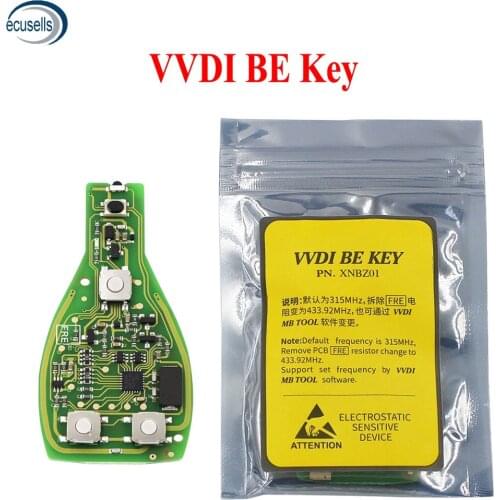 XHORSE VVDI BE Key Pro for Mercedes Benz V1.5 PCB Remote Chip Improved Version Smart Key 315/433MHz Can Exchange MB BGA Token