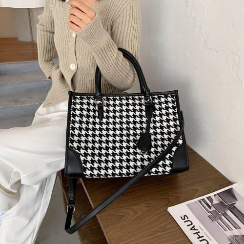 Luxury messenger bag designer major Shoulder bag2021 ladies houndstooth handbag fashion wool chain shoulder bag Baguette bag