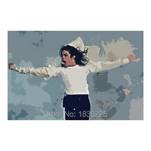 Best selling handmade items hand painted modern house decoration products michael jackson oil painting decorative wall stencil