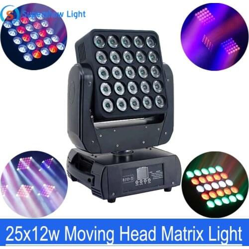 Supershow 25x12W Moving Head Matrix Light RGBW 4in1 DMX Led Stage Lighting DMX Stage Light Professional Stage DJ Blinker