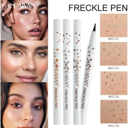 Freckle Pen Light Brown/Dark Brown Freckle Makeup Pen Natural Lifelike Fake Freckles Pen Long-Lasting Dot Freckle Pen Sunkissed