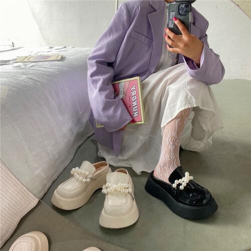 Thick-soled Mary Jane Shoes Increase Small Leather Shoes Womens Shoes Japanese Lolita Shoes Wild 2021 Spring Single Shoes Women