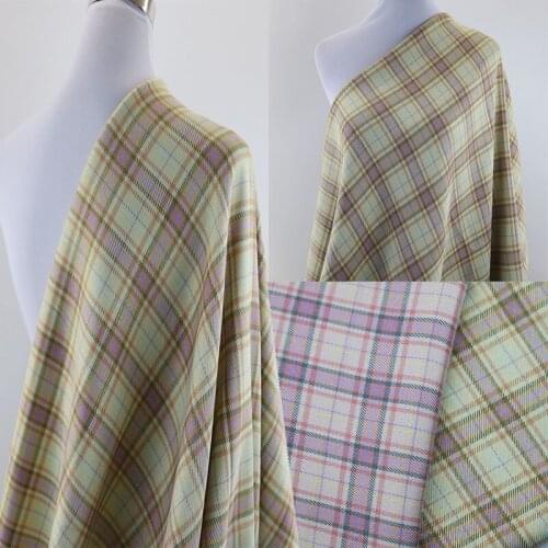 100cmx145cm high quality cotton twill Scottish cotton soft fabric plaid dress shirt fabric