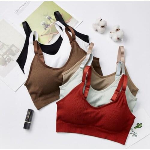 Women Sports Bra Quick Dry Padded Wirefree Adjustable Fitness Top Sport Brassiere Push Up Seamless Running Yoga Bra