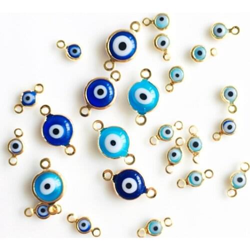 Wholesale 10 pcs/lot gold color devils eye evil eyes demon eyes charms golden jewelry making craft findings DIY for women